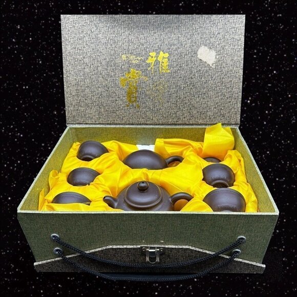 Vintage Masterwork Chinaware Tea Set Pottery Hand Made Certified Marked - Picture 1 of 12